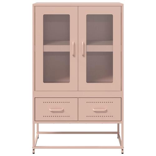 Skab 68x39x111,5 cm stål lyserød