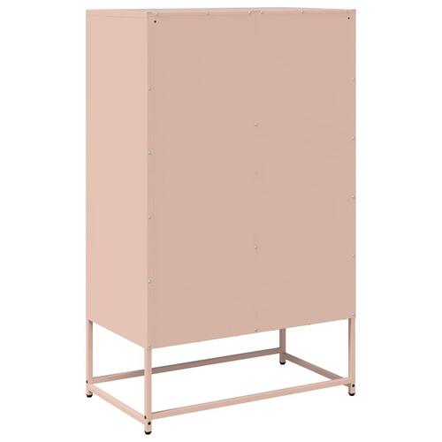 Skab 68x39x111,5 cm stål lyserød