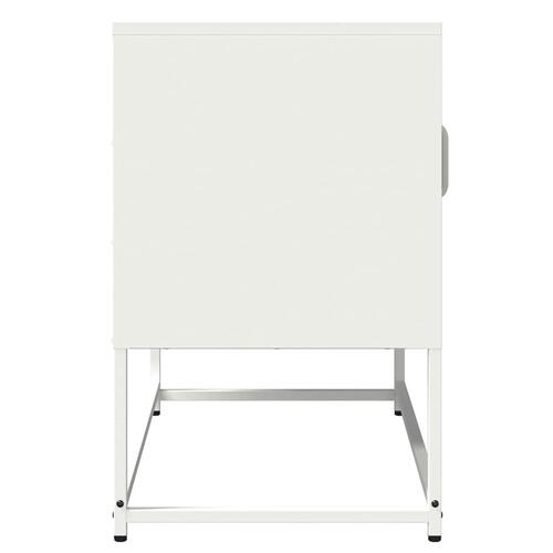 Tv-bord 68x39x60,5 cm koldvalset stål hvid