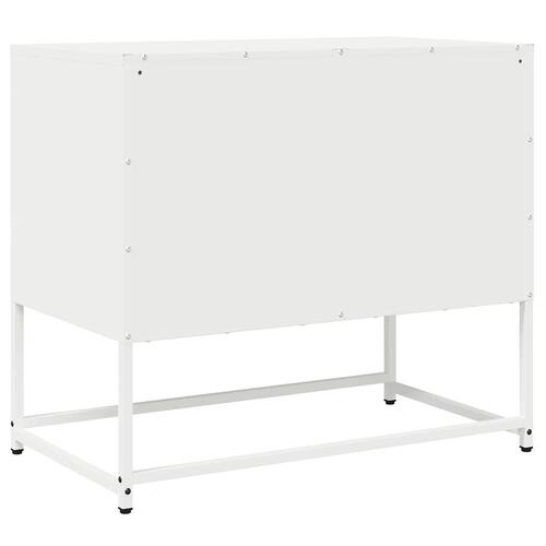 Tv-bord 68x39x60,5 cm koldvalset stål hvid