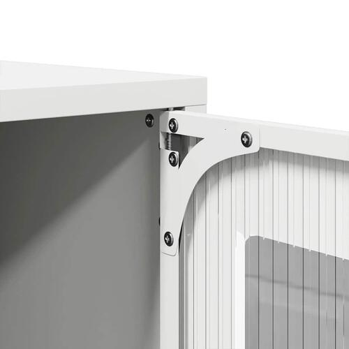 Tv-bord 68x39x60,5 cm koldvalset stål hvid