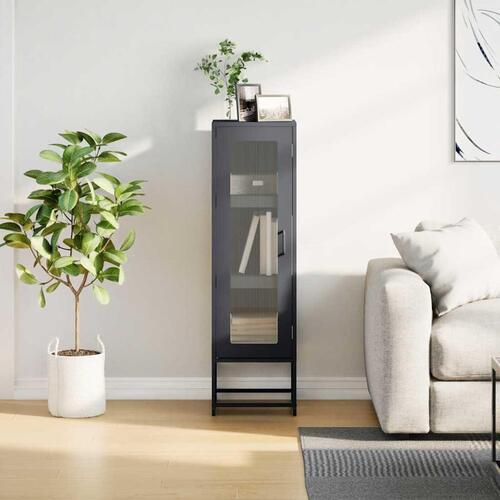 Skab 36x39x123 cm koldvalset stål antracitgrå