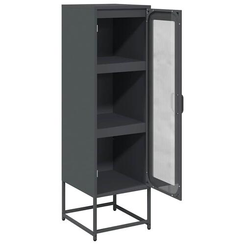 Skab 36x39x123 cm koldvalset stål antracitgrå