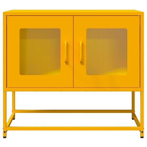 Tv-bord 68x39x60,5 cm koldvalset stål sennepsgul