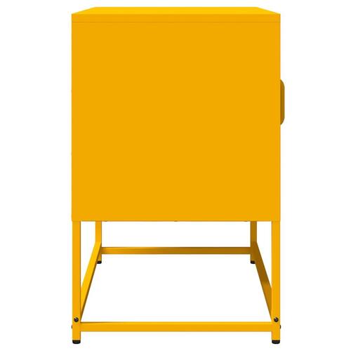 Tv-bord 68x39x60,5 cm koldvalset stål sennepsgul