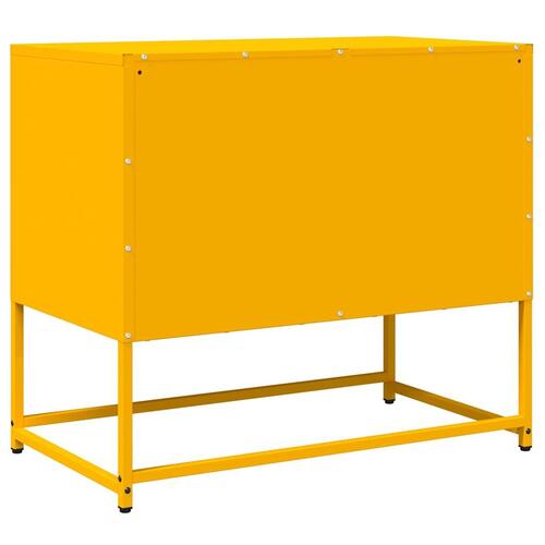 Tv-bord 68x39x60,5 cm koldvalset stål sennepsgul