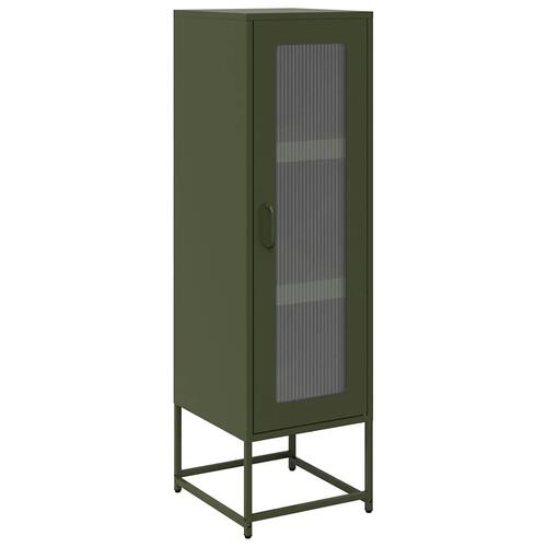 Skab 36x39x123 cm koldvalset stål olivengrøn