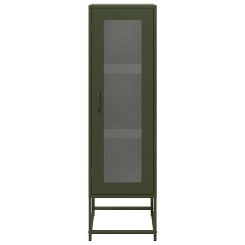 Skab 36x39x123 cm koldvalset stål olivengrøn