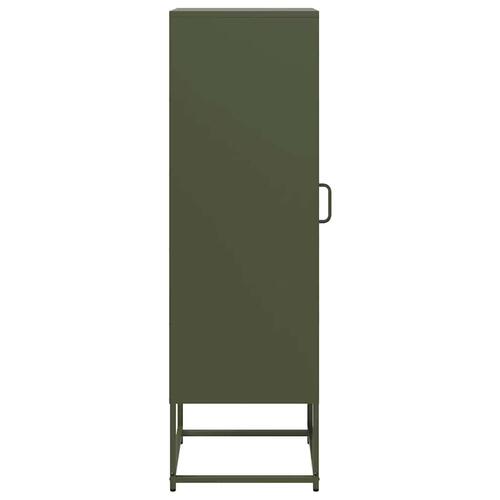 Skab 36x39x123 cm koldvalset stål olivengrøn