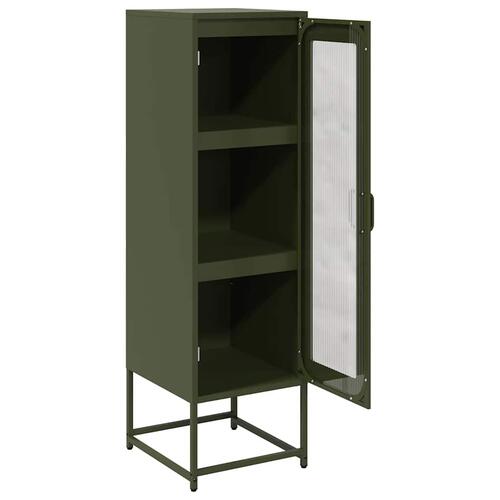 Skab 36x39x123 cm koldvalset stål olivengrøn