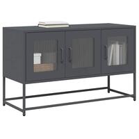 Tv-bord 100,5x39x60,5 cm koldvalset stål antracitgrå
