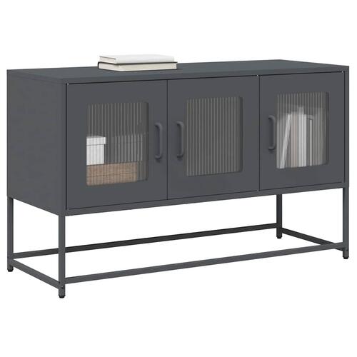 Tv-bord 100,5x39x60,5 cm koldvalset stål antracitgrå