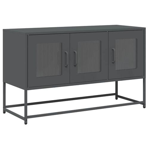 Tv-bord 100,5x39x60,5 cm koldvalset stål antracitgrå