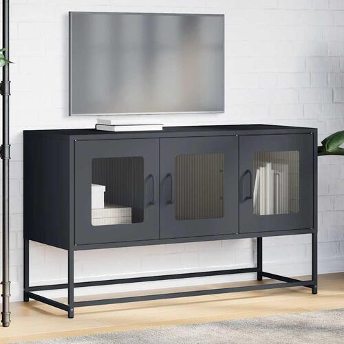 Tv-bord 100,5x39x60,5 cm koldvalset stål antracitgrå