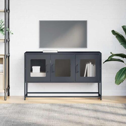 Tv-bord 100,5x39x60,5 cm koldvalset stål antracitgrå