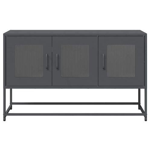 Tv-bord 100,5x39x60,5 cm koldvalset stål antracitgrå