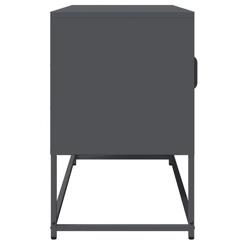 Tv-bord 100,5x39x60,5 cm koldvalset stål antracitgrå