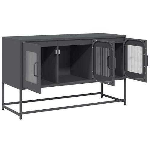 Tv-bord 100,5x39x60,5 cm koldvalset stål antracitgrå