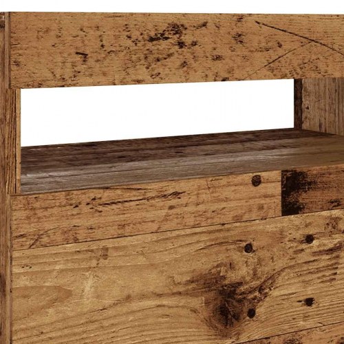 Tv-bord med LED-lys 60×35×40 cm - konstrueret træ, antikt træ