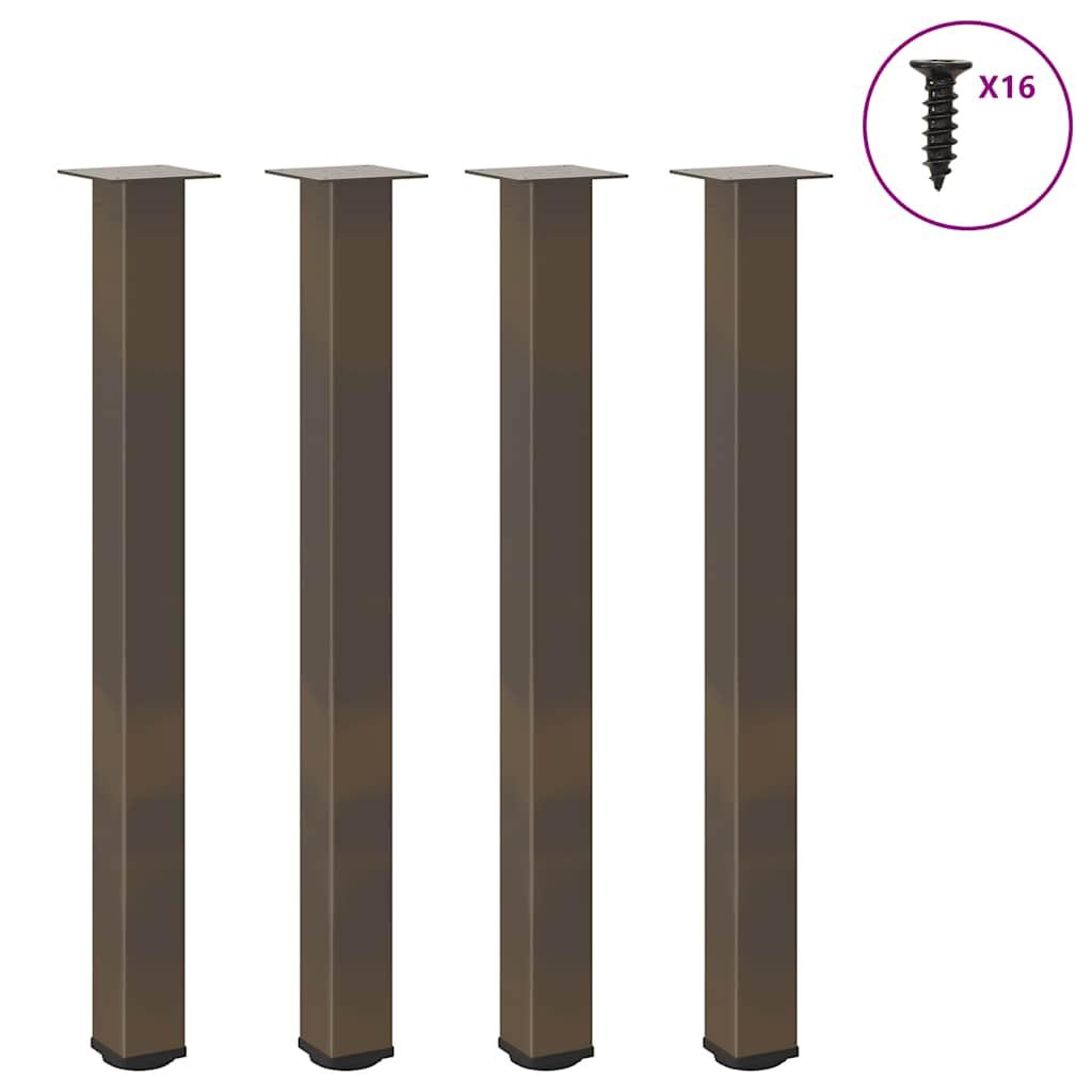 Sofabordben 4 stk. naturstål 100-102 cm stål
