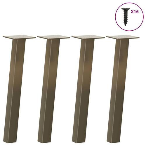Sofabordben 4 stk. naturstål 42 cm stål