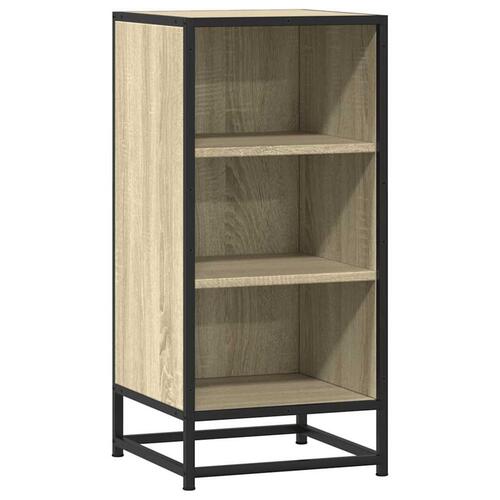 Skab 35,5x35x76 cm konstrueret træ og metal sonoma-eg