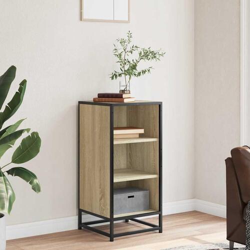 Skab 35,5x35x76 cm konstrueret træ og metal sonoma-eg