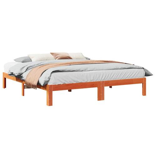 Sengeramme uden madras 180x200 cm massivt fyrretræ gyldenbrun