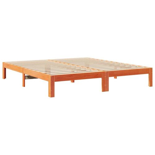 Sengeramme uden madras 180x200 cm massivt fyrretræ gyldenbrun