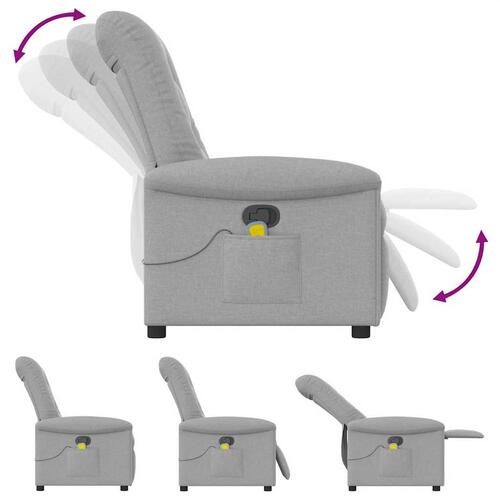 Massagestol stof skygrå