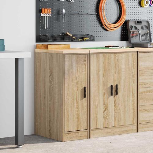 Garageopbevaringsskab Sonoma eg 30x51x85cm Massivt træ Fyrretræ