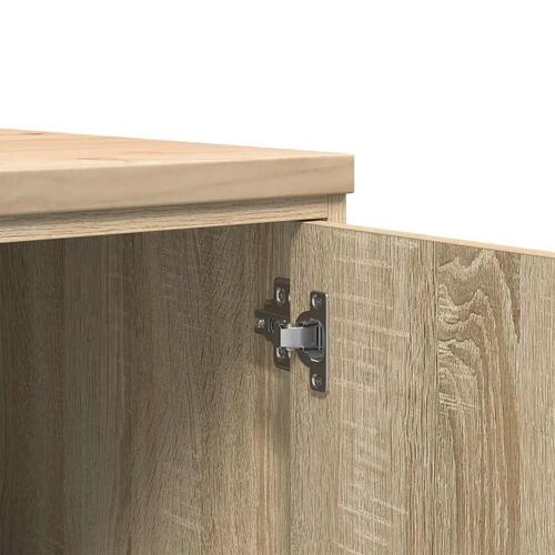 Garageopbevaringsskab Sonoma eg 30x51x85cm Massivt træ Fyrretræ