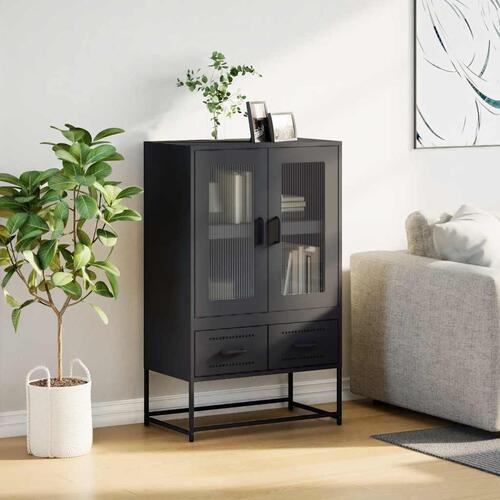 Skab 68x39x111,5 cm stål sort