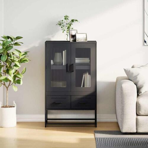 Skab 68x39x111,5 cm stål sort
