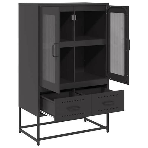 Skab 68x39x111,5 cm stål sort