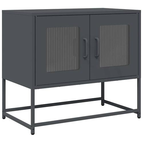 Tv-bord 68x39x60,5 cm koldvalset stål antracitgrå