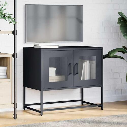 Tv-bord 68x39x60,5 cm koldvalset stål antracitgrå
