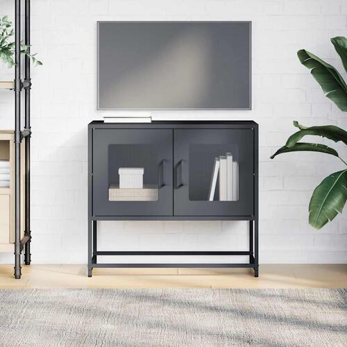 Tv-bord 68x39x60,5 cm koldvalset stål antracitgrå