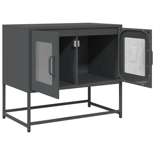 Tv-bord 68x39x60,5 cm koldvalset stål antracitgrå