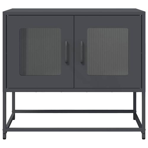 Tv-bord 68x39x60,5 cm koldvalset stål antracitgrå