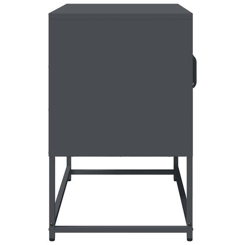Tv-bord 68x39x60,5 cm koldvalset stål antracitgrå