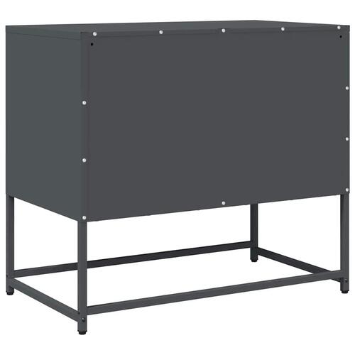 Tv-bord 68x39x60,5 cm koldvalset stål antracitgrå
