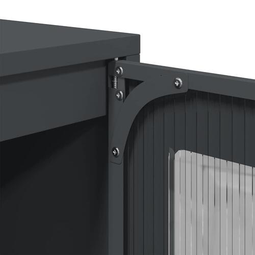 Tv-bord 68x39x60,5 cm koldvalset stål antracitgrå