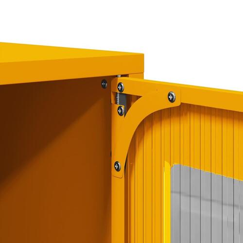 Tv-bord 100,5x39x60,5 cm koldvalset stål sennepsgul