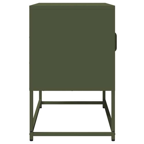 Tv-bord 68x39x60,5 cm koldvalset stål olivengrøn