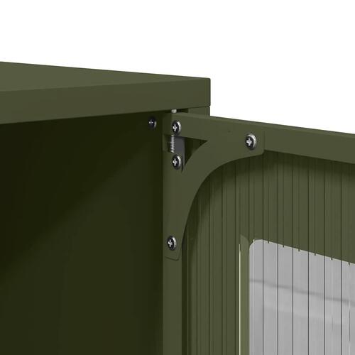 Tv-bord 68x39x60,5 cm koldvalset stål olivengrøn
