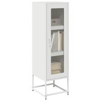 Skab 36x39x123 cm koldvalset stål hvid