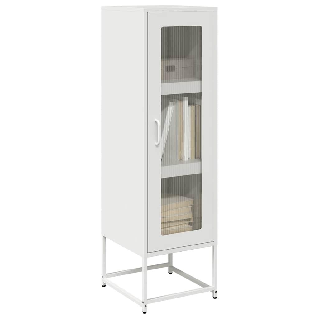 Skab 36x39x123 cm koldvalset stål hvid