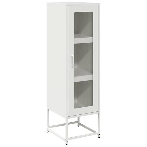 Skab 36x39x123 cm koldvalset stål hvid