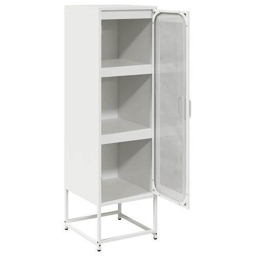 Skab 36x39x123 cm koldvalset stål hvid